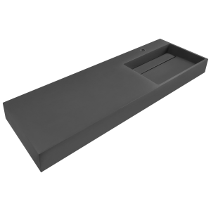 Lavabo suspendido cusco 150 x 48 cm compuesto mineral negro