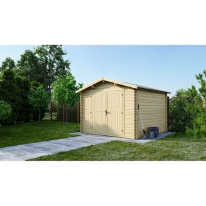 Caseta de jardín de madera 9 m2 - 3x3 m - 28 mm - dom531