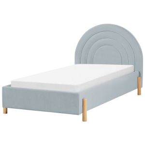 Cama infantil terciopelo anet 90 x 200 cm azul claro