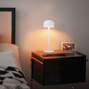 Nettlife lámpara de mesa LED blanco 9x9