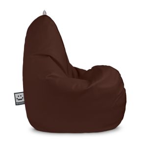 Puff pera relax polipiel exterior o interior marrón happers xl