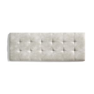 Cabecero de cama 160 capitone cuadros   162x57x5cm blanco roto