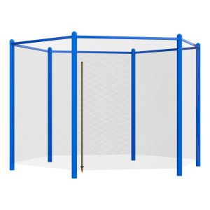 Jumpoo - Red de seguridad con tubos para trampolín infantil Ø250 cm Azul