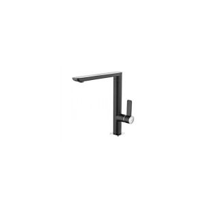 Grifo teka fo 915 nc negro/cromo diseño minimalista caño alto