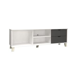 Mueble bajo tv dn 2 cajones, blanco 120x50 cm