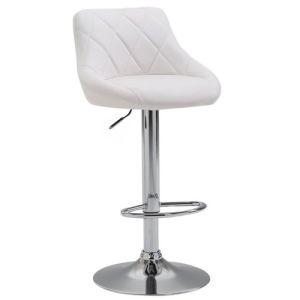Taburete de bar elegante - polipiel - blanco