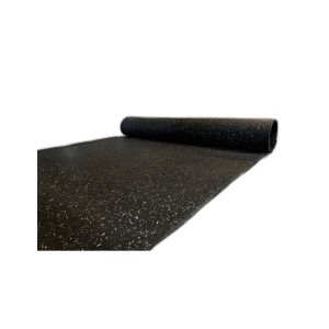 Suelo para gimnasio sport negro epdm - rollo | 10mm c/negro 1.25 alto x 6mt