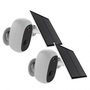 2 cámaras con panel solar - chacon - 2-ipcam-be03-ps - exterior - Wi-Fi