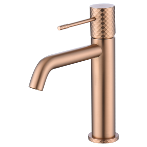 Monomando lavabo oro rosa cepillado serie génova