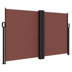 vidaXL toldo lateral retráctil marrón 140x1000 cm