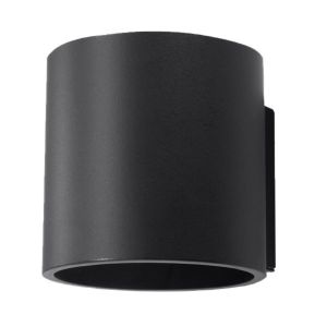 Lámpara de pared orbis 1 negro aluminio 10x10x12cm