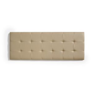 Cabecero de cama 90 capitone cuadros polipiel 112x57x5cm camel claro