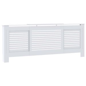 vidaXL cubierta para radiador mdf blanco 205 cm