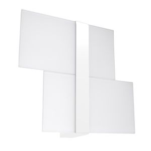 Lámpara de pared massimo 2 blanco acero/vidrio 39x28x6cm