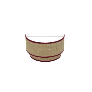 Roque washer sconce 1xe27 metal / textile light wood