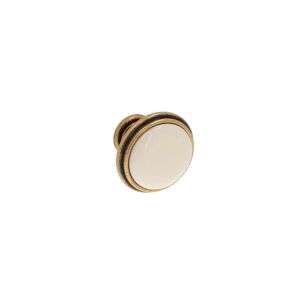 Pomo para muebles en zamac y porcelana diám 35mm antique lote de 6