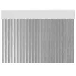 Cortina para puertas de PVC pastel gris con blanco / 90 x 210