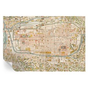 Papel pintado autoadhesivo mapa antiguo 104x152 tulup