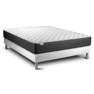 Conjunto vital memo one 130 x 200 cm somier kit blanco