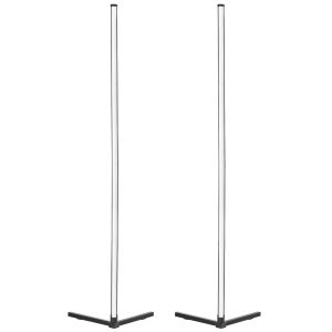 2 lámparas de pie LED, 16 millones colores, 200+ modos de luz, negro