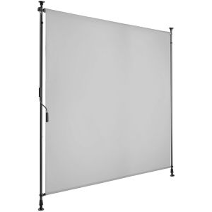 Toldo de pinza con manivela, altura ajustable, 150x310 cm, gris claro