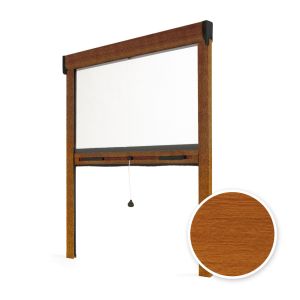 Mosquitera enrollable para ventana 150x220 cm - roble dorado