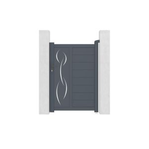 Puerta regulable en ancho 1m life h.140cm aluminio gris
