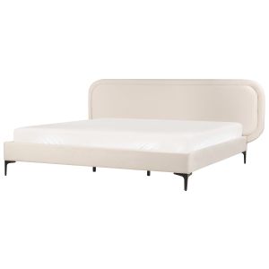 Cama terciopelo suzette 180 x 200 cm beige claro