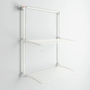 Tendedero de pared a 2 niveles, 152 cm foxydry plus blanco