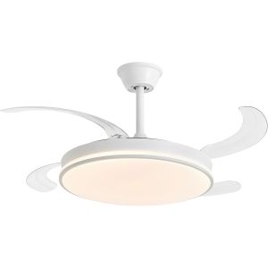 Dupi ventilador de techo con luz LED cosmos | Aspas Retractil | Blanco