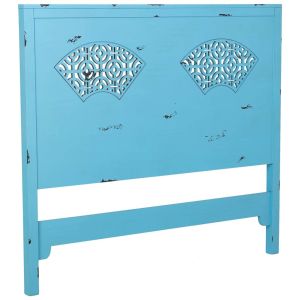Cabecero de cama de madera azul 150x5x130