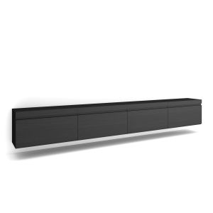 Mueble tv, 320x35x45cm, negro, colgado, suspendido rf3626