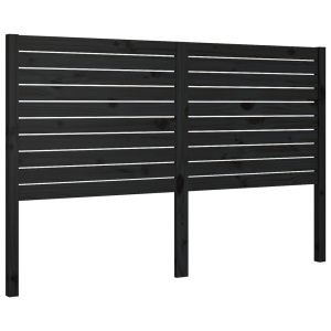 vidaXL cabecero de cama madera maciza de pino negro 146x4x100 cm