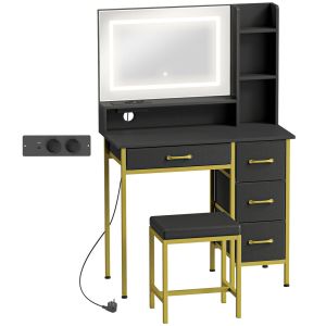 Tocador de maquillaje 88x40x134 cm Homcom, hogar - muebles de dormitorio