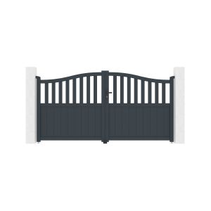 Puerta meije 3 m h160 gris + 2 postes 20x20