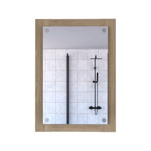Espejo de baño vanguard, con forma rectangular rovere