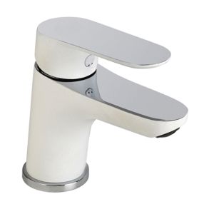 Grifo para lavabo cromado / blanco kevon by eurosanit