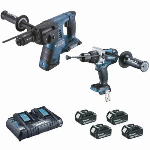 Conjunto de 2 máquinas 18v perforador dhr264 + taladro dhp481 - Makita - co