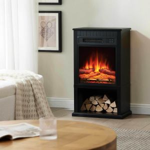 Chimenea eléctrica BALDERIA Ember - de pie, calefacción - negro