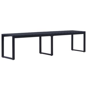 Banco de jardín tablero ps negro 180 cm es5630