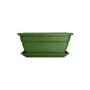 50 cm | verde | jardinera con plato incorporado para pla - jardin202