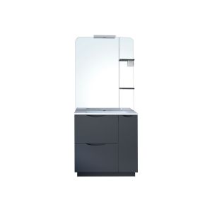 Mueble de mesa palermo - 80cm - gris antracita - lacado - entregado en kit