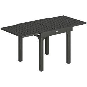 Mesa jardín extensible 160x80x75 cm aluminio, acero Outsunny