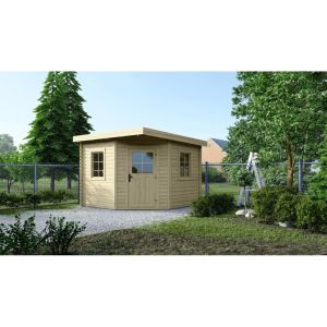 Caseta de jardin de madera 8 m2 - 3x3 m - 28 mm   - dom665