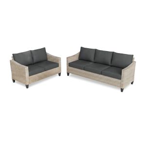 Conjunto de exterior sanstar, sofa 3+2 en ratan pe. Muebles de jardin y