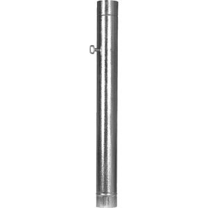 Tubo estufa galvanizado con llave - ø 100 mm