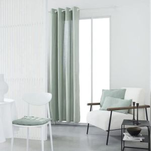 Cortina con ojales - hoy - 140x240cm - 100% algodón - celadón