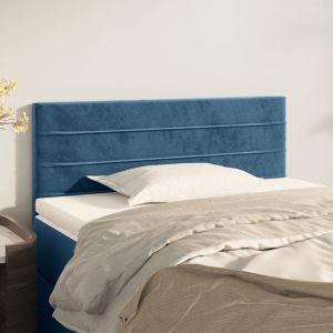 Cabecero de terciopelo azul 100x5x78/88 cm eso8036