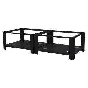 Juego de 2 pedestal para lavadora acero negro