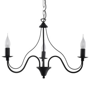 Candelabro minerwa negro acero 60x80x60cm